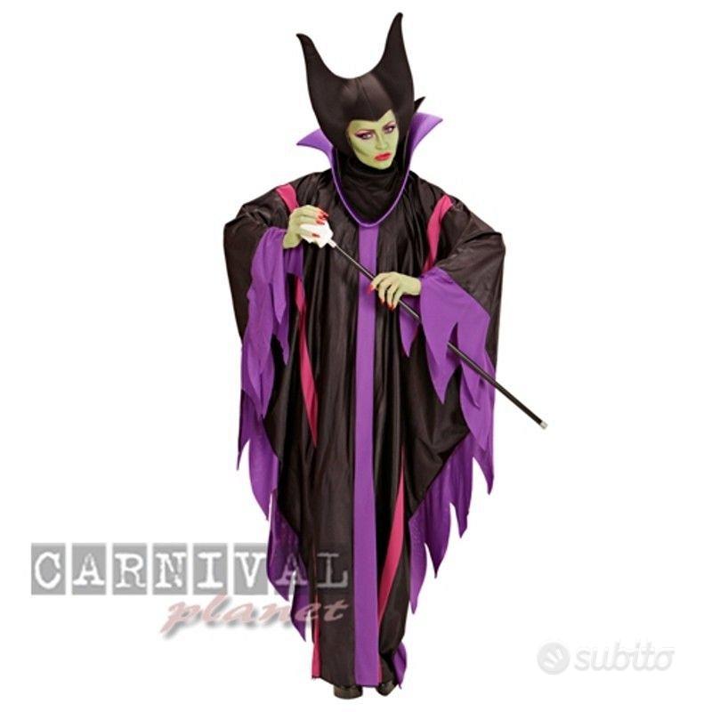 CARNEVALE HALLOWEEN VESTITO STREGA MALEFICA MALEFICENT WITCH DONNA