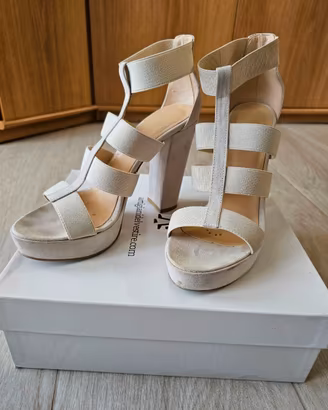 Sandalo Artigiani del Vestire suede color avorio