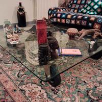 Tavolino soggiorno in cristallo