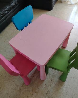 tavolino Ikea bambini+3 sedie 