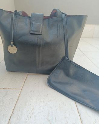 Borsa Pulicati di vera pelle 