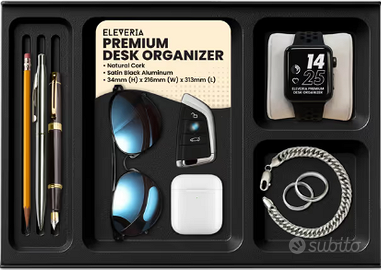 Organizer da scrivania premium in alluminio