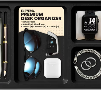 Organizer da scrivania premium in alluminio