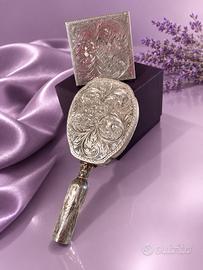 Oggetti anni 20 Art Nouveau - argento 800 cipria