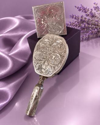 Oggetti anni 20 Art Nouveau - argento 800 cipria