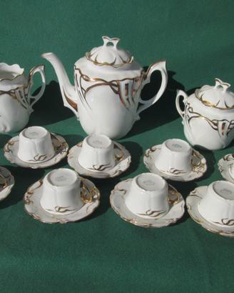 Servizio caffè Liberty Prov Saxe Art Nouveau