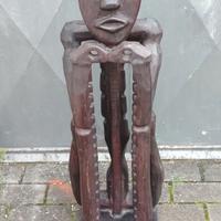 statua etnica in legno ( porta cd) cm 100
