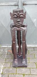 statua etnica in legno ( porta cd) cm 100