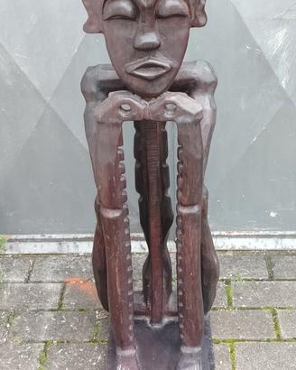 statua etnica in legno ( porta cd) cm 100