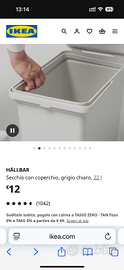 Contenitore hallbar ikea spazzatura