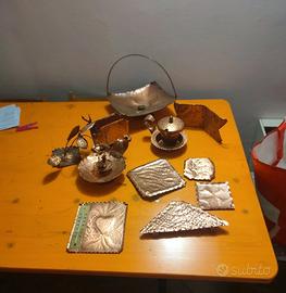 Lotto Rame Martellato Vintage - Arredo Casa