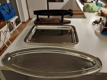 porta prosciutto vintage vassoi silver plated