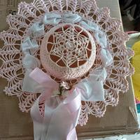 Fiocco della nascita. Rosa.Nuovo. 