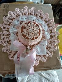 Fiocco della nascita. Rosa.Nuovo. 