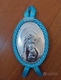 Decorazione da parete Madonna con bambino in argen