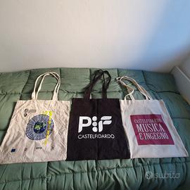 3 borsa in cotone 