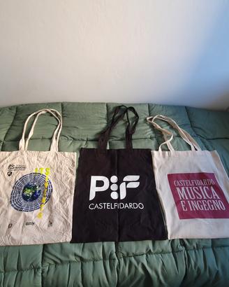 3 borsa in cotone 
