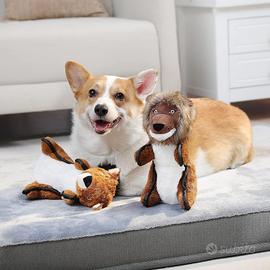 Giocattolo per cani peluche scoiattolo e leone