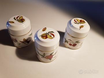 Set 3 barattoli Royal Worcester "Aden" - Fine Bone