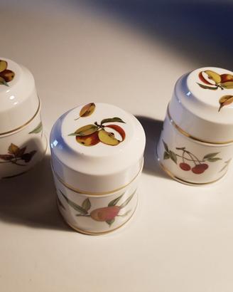 Set 3 barattoli Royal Worcester "Aden" - Fine Bone
