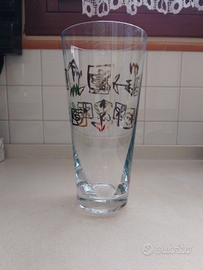Vaso vetro stilizzato altezza 25cm