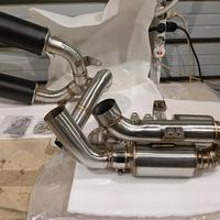 scarico doppio silenziatori carbonio ducati 