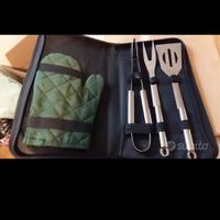 Set barbecue acciaio inox con Astuccio 