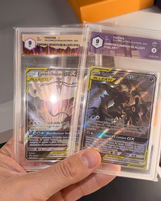 Coppia carte pokemon Graad 9