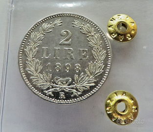 San Marino 1898 R - 2 Lire argento - "Valore" QFDC