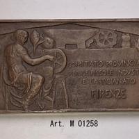 Rara targhetta commemorativa in bronzo