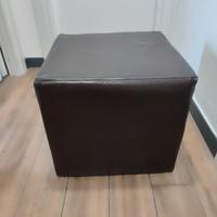 Pouf cubo marrone scuro altezza 40 cm larg. 45 cm