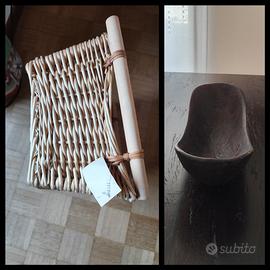 cesto di Natale +centro tavola in legno