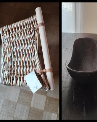 cesto di Natale +centro tavola in legno