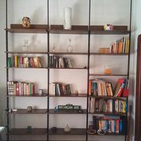 Libreria a soffitto 25 ripiani legno e metallo 