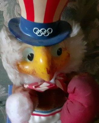 Peluche Aquila vintage Mascotte sport Olimpiadi 84