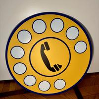 Insegna vintage telefono pubblico Italia