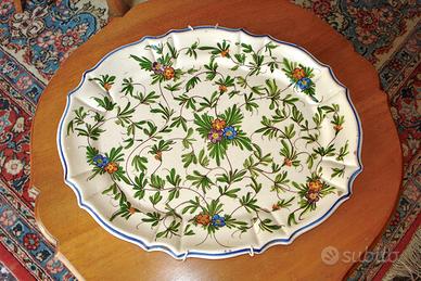 Piatto antico in ceramica Bassano dipinto a mano