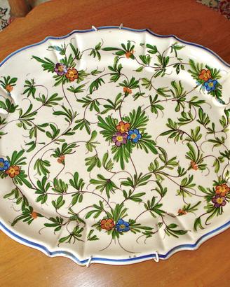 Piatto antico in ceramica Bassano dipinto a mano
