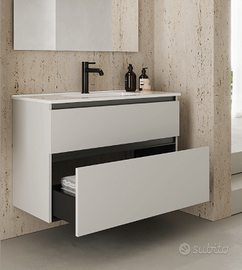 NUOVO MOBILE BAGNO 80 CM CON  SPECCHIO E LED