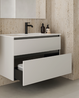 NUOVO MOBILE BAGNO 80 CM CON  SPECCHIO E LED