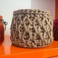 Cestino fatto a mano punto nido d’ape