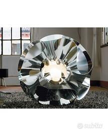 Lampada Panzeri Floral da terra in allum.lucido