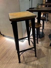 Sgabelli alti stile industriali legno/ferro