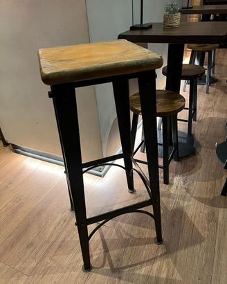 Sgabelli alti stile industriali legno/ferro