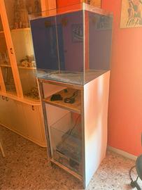 Acquario marino extra chiaro con supporto e sump