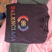 t-shirt rainbow logo balenciaga 