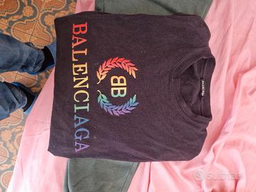 t-shirt rainbow logo balenciaga 