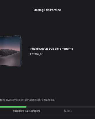 iPhone Duo 256GB cielo notturno - consegna 23.10