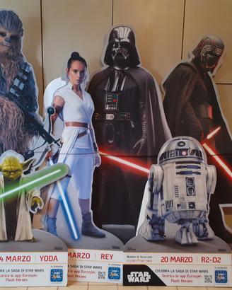 6 cartonati Star Wars personaggi interi