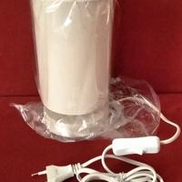 LAMPADA ABATJOUR LUME COMODINO IN METALLO E TESSU